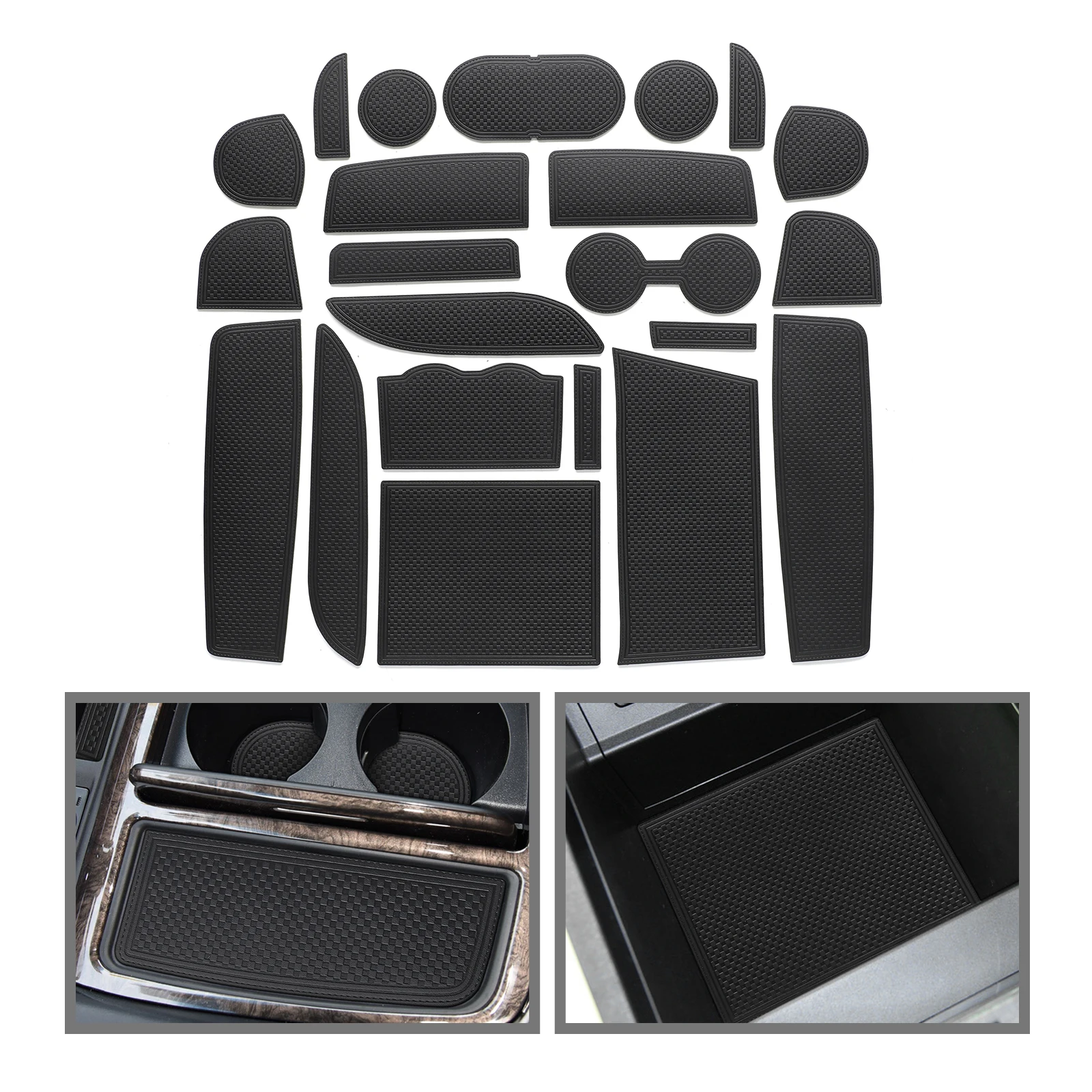 

Car Leather Gate Slot Cup Mat for Toyota Alphard Vellfire AH30 Cortex Door Pad Water Coaster Accessories
