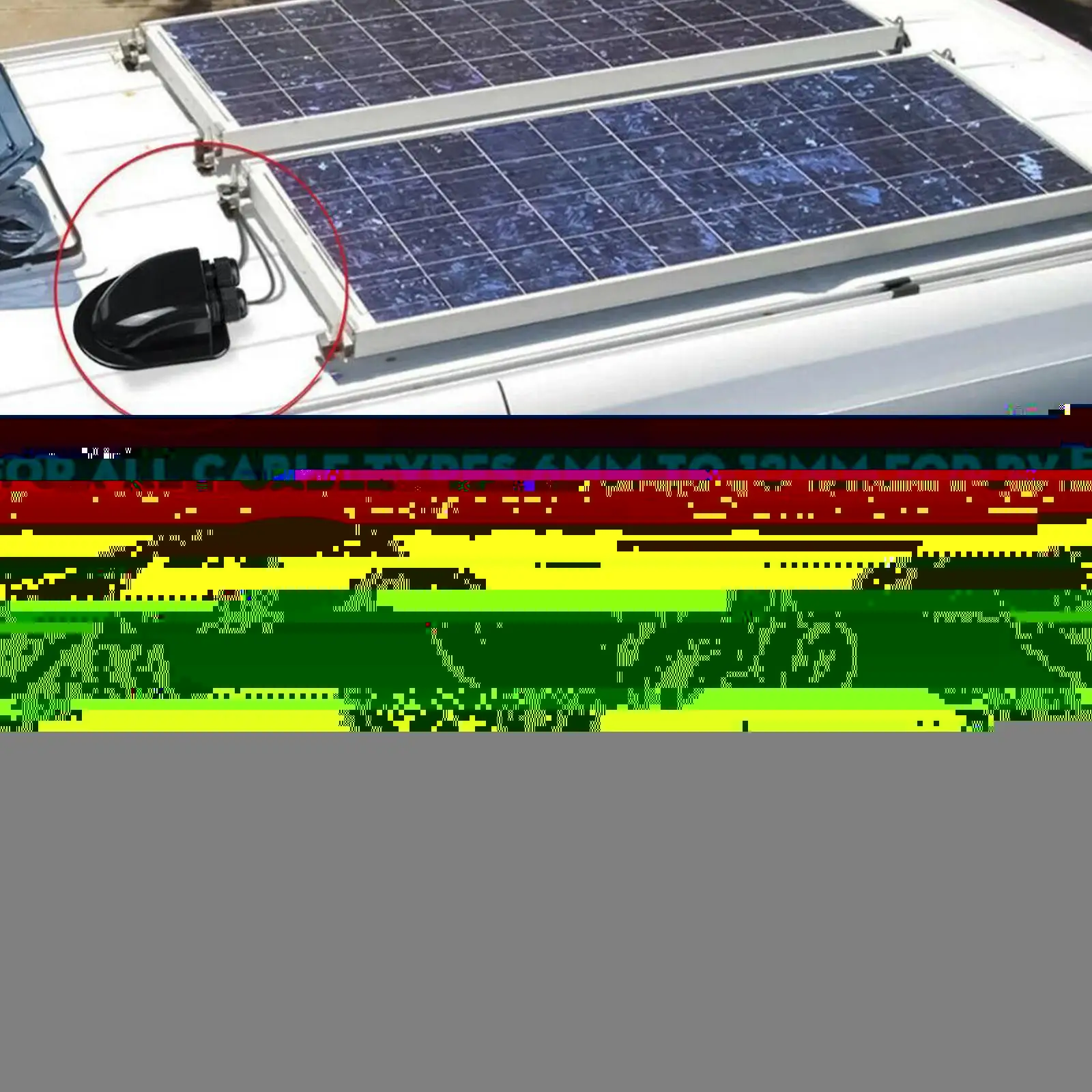 

Double Wire Entry Gland Box Solar Panel Roof Wire Junction Yacht Rv White Hole Cable Accessories Motorhome Double Box Car B5j3