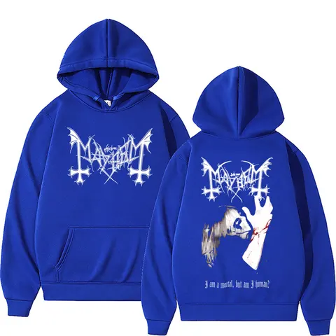 Толстовка с принтом Death Black Metal Mayhem для мужчин и женщин, винтажный повседневный спортивный костюм с капюшоном, мужская мода, уличная одежда большого размера в готическом стиле