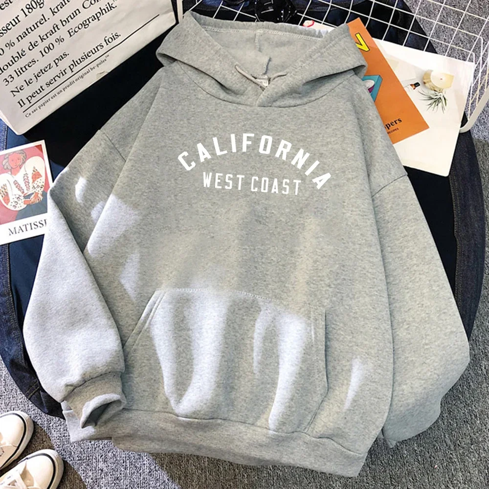 Толстовка California West Coast с креативным узором женская осенняя свободная новая