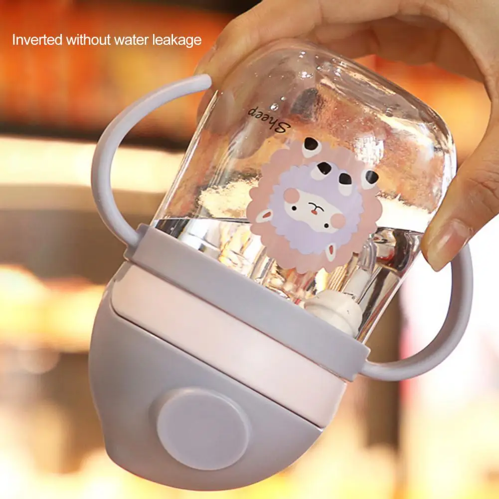 

Practical Baby Water Cup Ergonomic Handle Drop Resistance Water Bottle with Straw Children Sippy Cup Baby Bottle