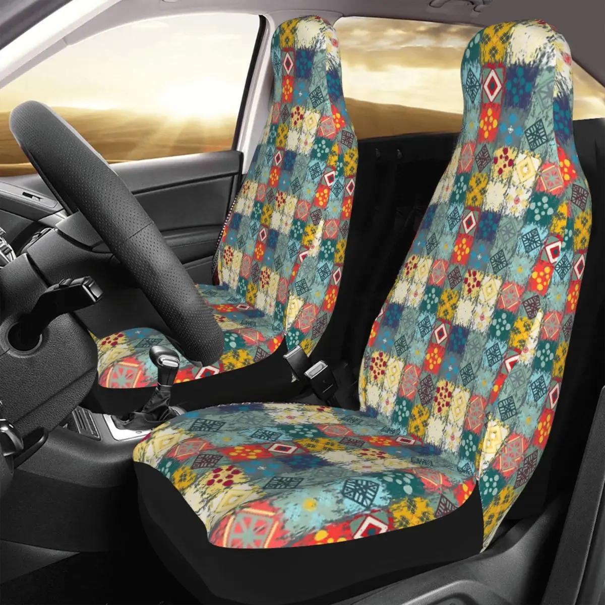 

Bohemian Universal Car Seat Cover Four Seasons AUTOYOUTH Hippie Mandala Paisley Boho Seat Covers Polyester Seat Protector