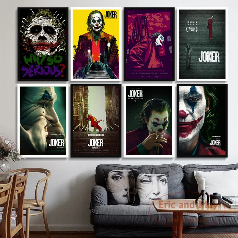 

Joker Movie Art Posters And Prints Canvas Painting Wall Pictures For Living Room Vintage Decorative Home Decor Quadro