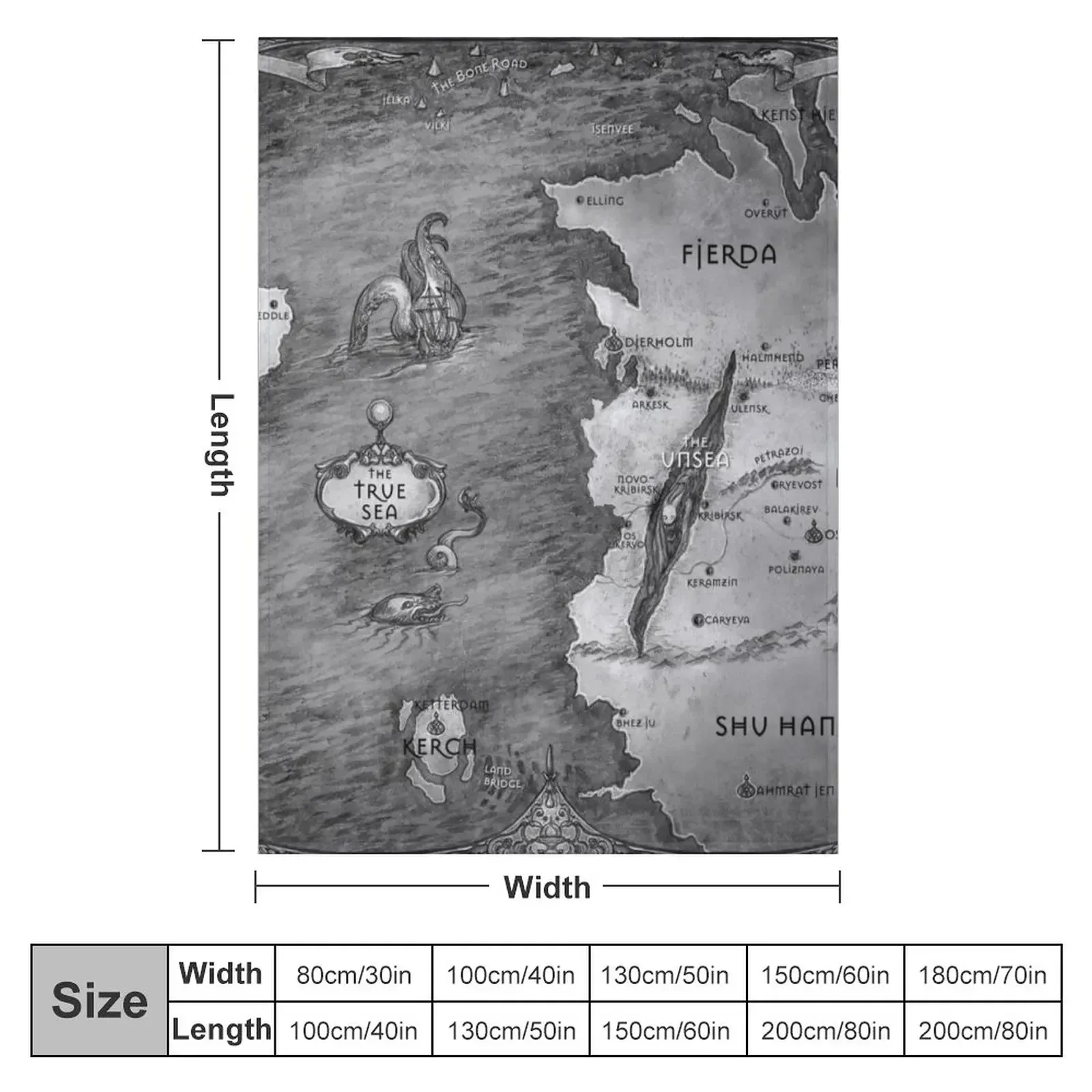 Одеяло с картой трилогии Grisha роскошное одеяло очень большое
