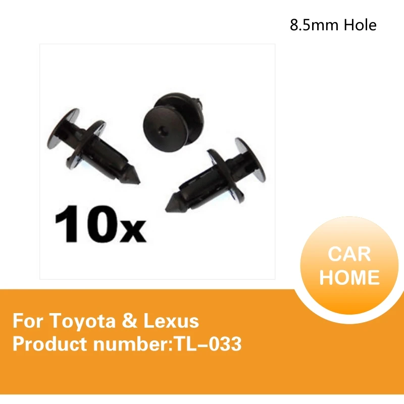 

10 шт., пластиковые заклепки для бамперов, колесных арк и порогов Lexus & Toyota