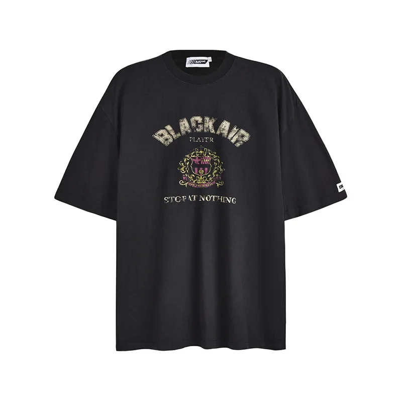 Футболка в винтажном стиле для мужчин и женщин стирающаяся Свободная рубашка с