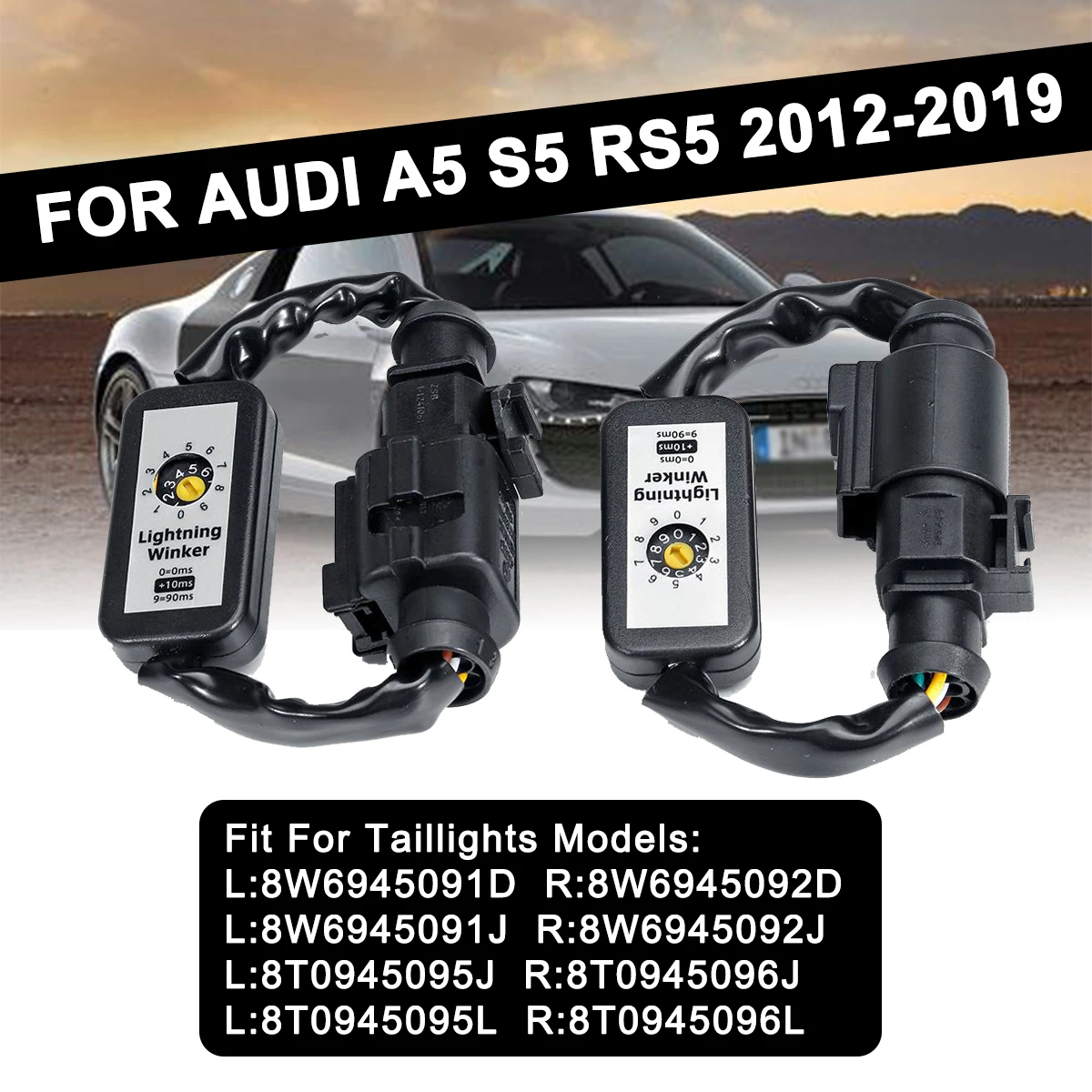 

2 шт., автомобильный индикатор поворота для AUDI A5 S5 RS5 2012-2019