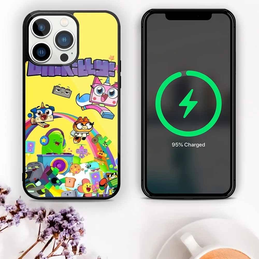 Милый Дизайнерский Чехол Для Телефона Unikitty С Магнитным Притяжением iPhone 11-15 Pro Mini