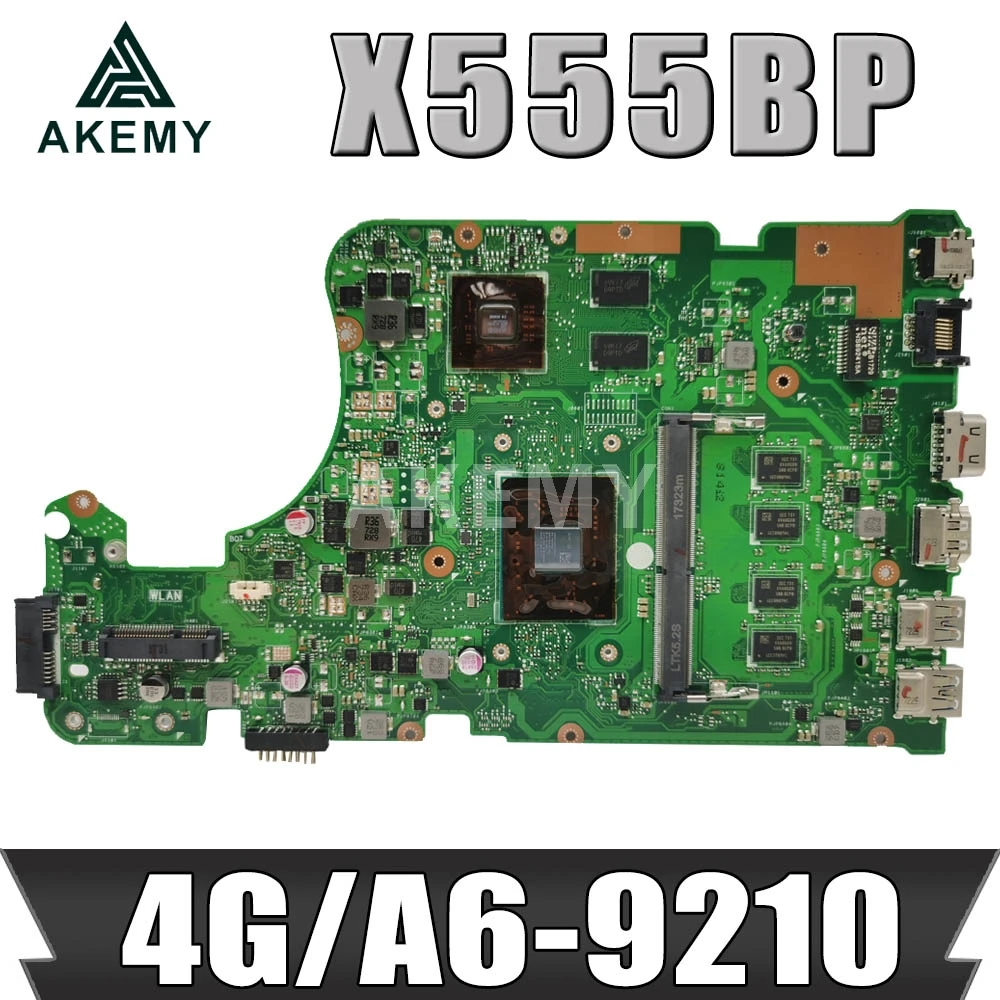 

Новая материнская плата AKEMY X555QG для ноутбука ASUS X555Q X555B X555BP K555B A555B K555Q, оригинальная материнская плата 4GB-RAM