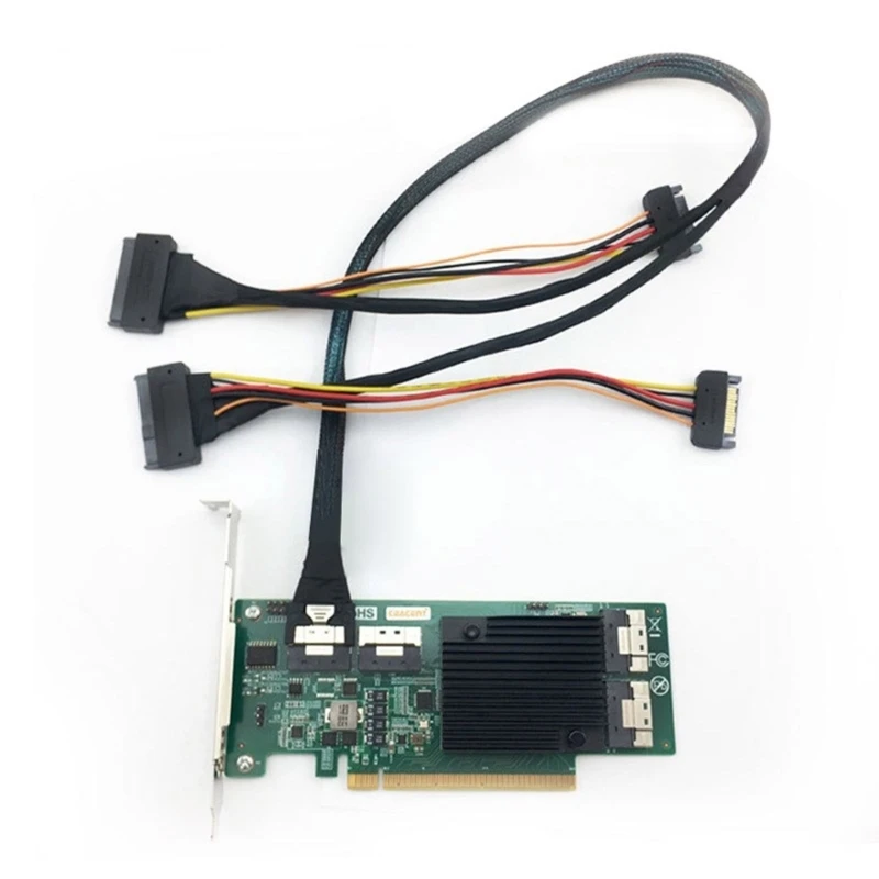 SFF8654(8i) — 2xSFF8639 Кабельный адаптер NVME Шнур управления данными Удлинительный кабель