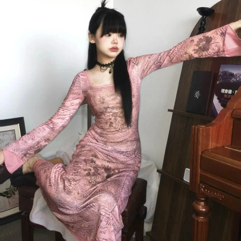 COZOK Трикотажное платье розового цвета