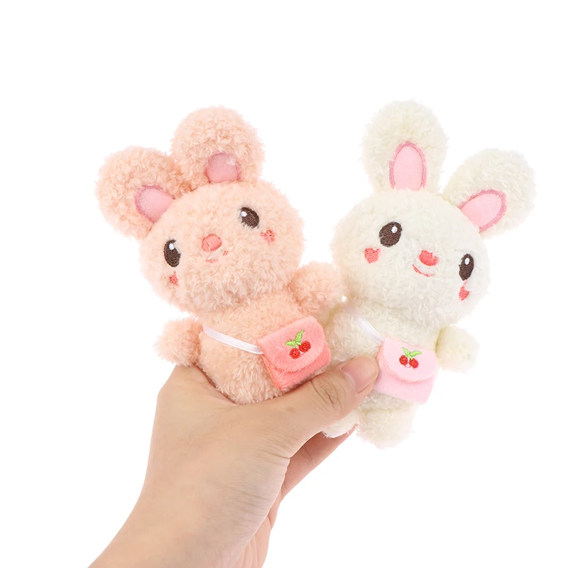 

1pcs Lovely 13CM Rabbit Stuffed Plush Toy Backpack Rabbit Doll Keychain Plush Pendant soft toys keychain plush