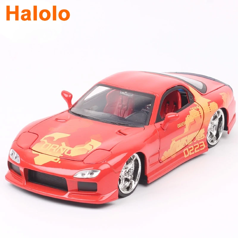 

1:24 1993 Mazda RX-7 FD Scales Classic Sports Diecasts & Toy Vehicles RX7 Race Car Model Metal Miniature Children Gift J26