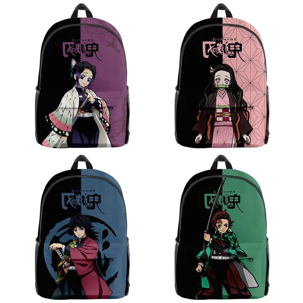 

Anime Demon Slayer Blade Kimetsu No Yaiba Cospaly Peripherals Tanjirou Nezuko Giyuu Campus Simple Trend Student Manga Backpack