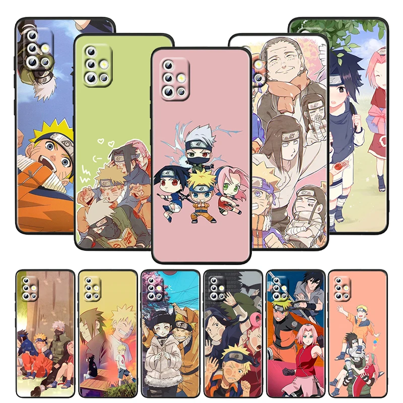 

Hot Anime Naruto Team For Samsung Galaxy A52S A72 A71 A52 A51 A12 A32 A21S 4G 5G Fundas Soft Black Phone Case Capa Coque Cover