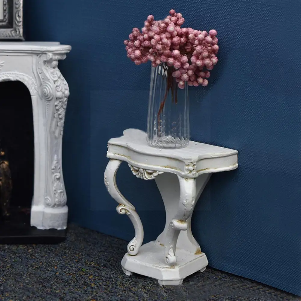 

1:12 dollhouсемi легкая мебель для веранды Rococo, миниатюрный Белый Шкаф для хранения H0l6