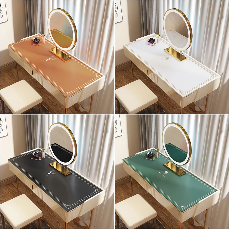 Cloth Rectangular PVC Mat Waterproof Oil-proof Disposable Table Mat Rustic Leather Dresser Tablecloth Dressing Table Cover