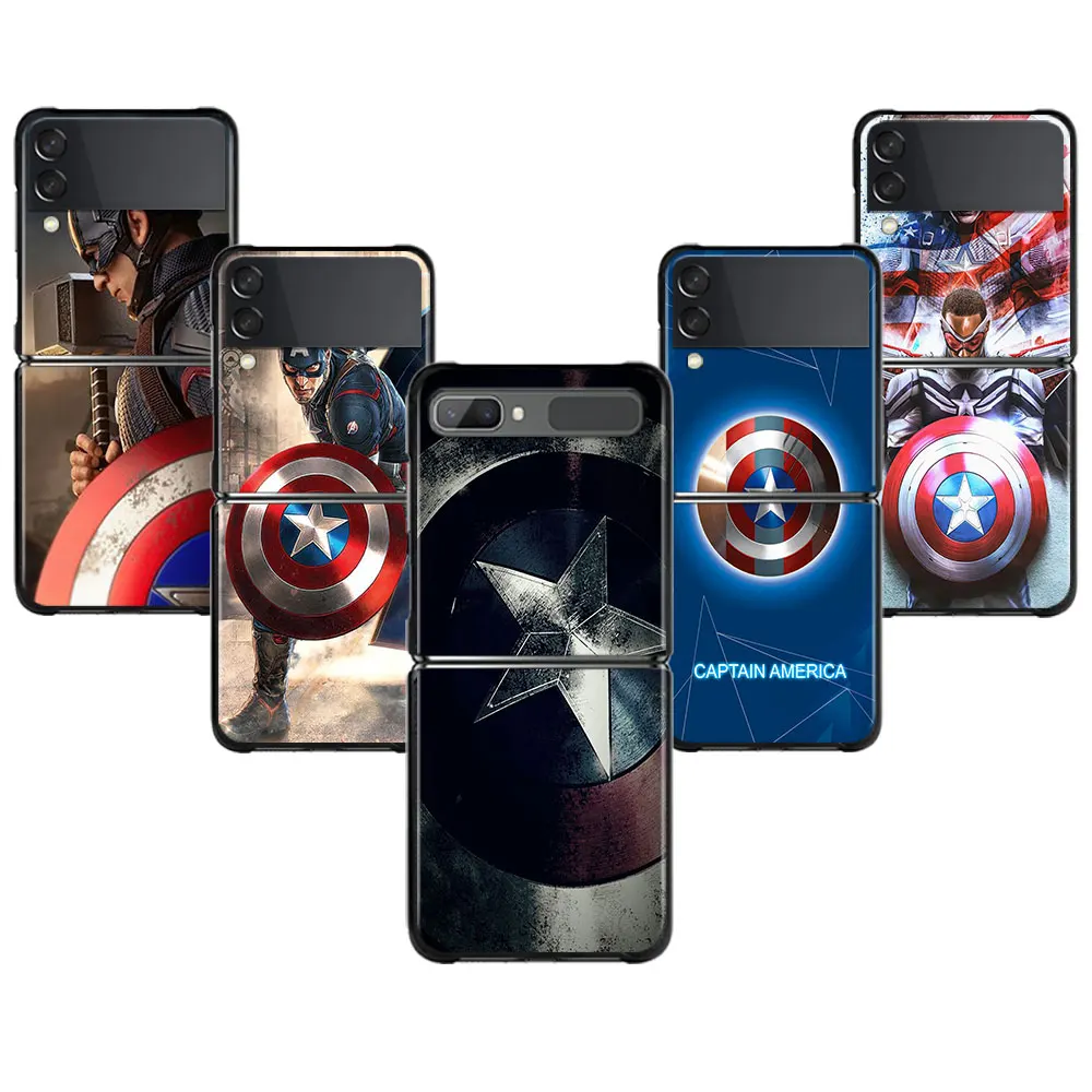 

Anthony Mackie Captain America Case for Samsung Galaxy Z Flip3 zflip zflip3 5G Funda ZF3 flip 3 Coque Hard PC Cover Marvel Case