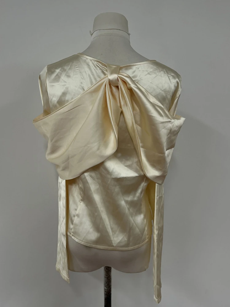 Весенне-осенняя французская модная белая блузка женские топы легкие роскошные