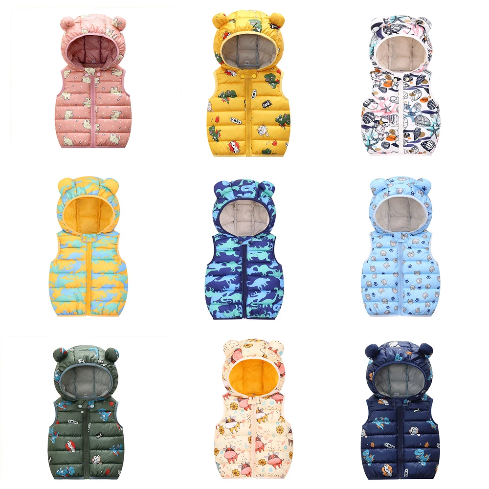 

Baby Warm Down High Quality Light Outerwear Vest Autumn Spring Cotton Waistcoat Infant Children's Clothing for Boys