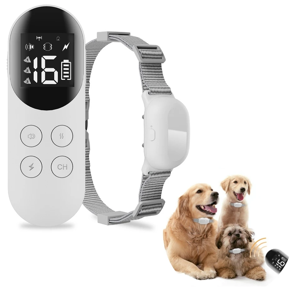 

Pet Dog Training Collar Shock Anti Bark Strap For Small Large Dogs Canine Equipment Supplies Accessories Dog Driver Clickers