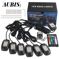 car led chassis lights rgb led rock lights kit bluetooth app remote control multicolor auto decorative ambient atmosphere lamps