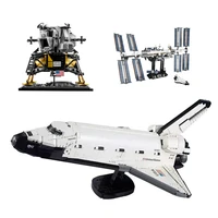 usa apollo international space station 11 lunar moudle lander technical discovery building block brick kid toy 10266 21321 10283