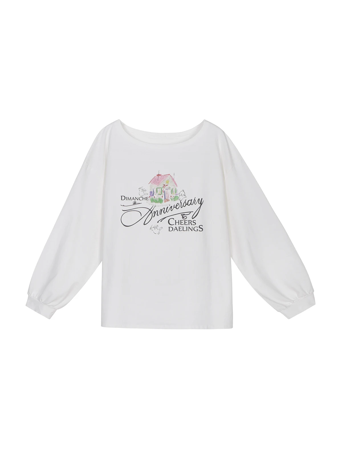 Xinhelp Домашняя футболка Pure Desire Idle Sle с открытыми плечами и длинными рукавами