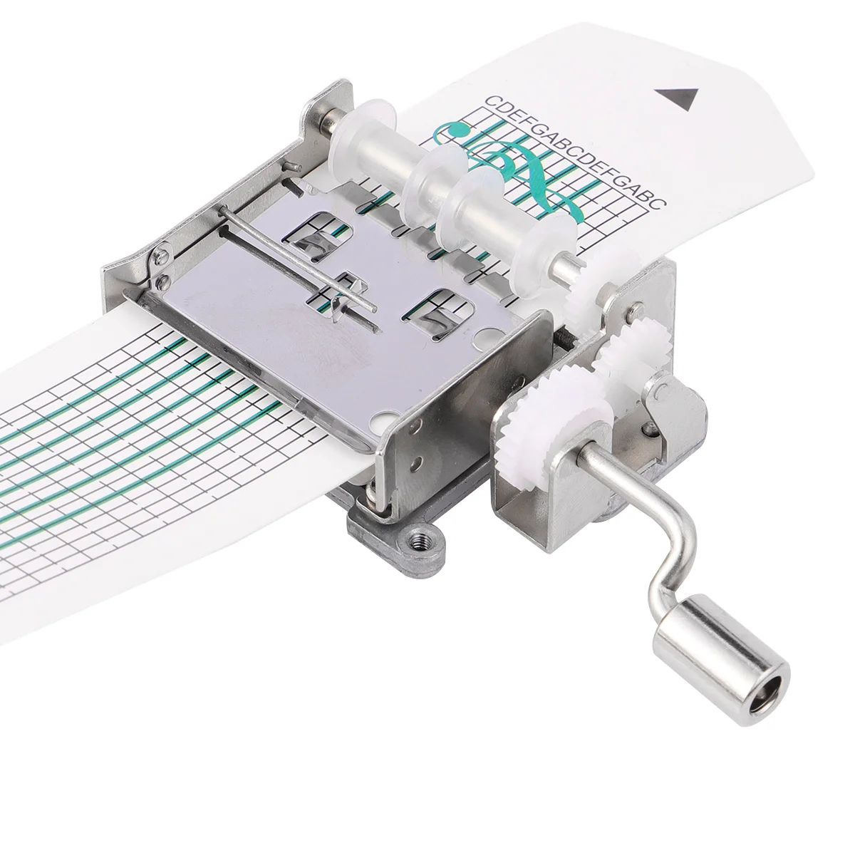 

New DIY Tune Hand Crank Mechanical Musical Box with Hole Puncher Note Paper Gift Make Your Song with 3pcs Blank Paper