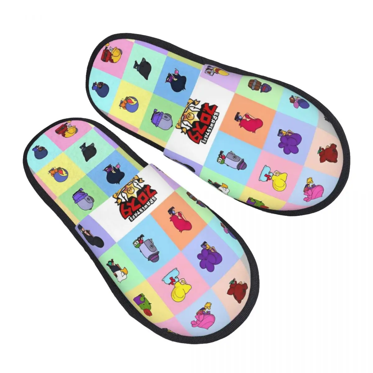 Зимние домашние тапочки Brawll Emz Spike Squeak Merch меховые шлепанцы мягкие нескользящие с