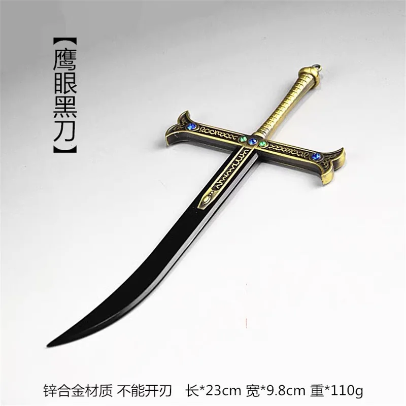 

Миниатюрное холодное оружие, черный нож, лезвие Креста, меч, Высококачественная модель, коллекция аксессуаров