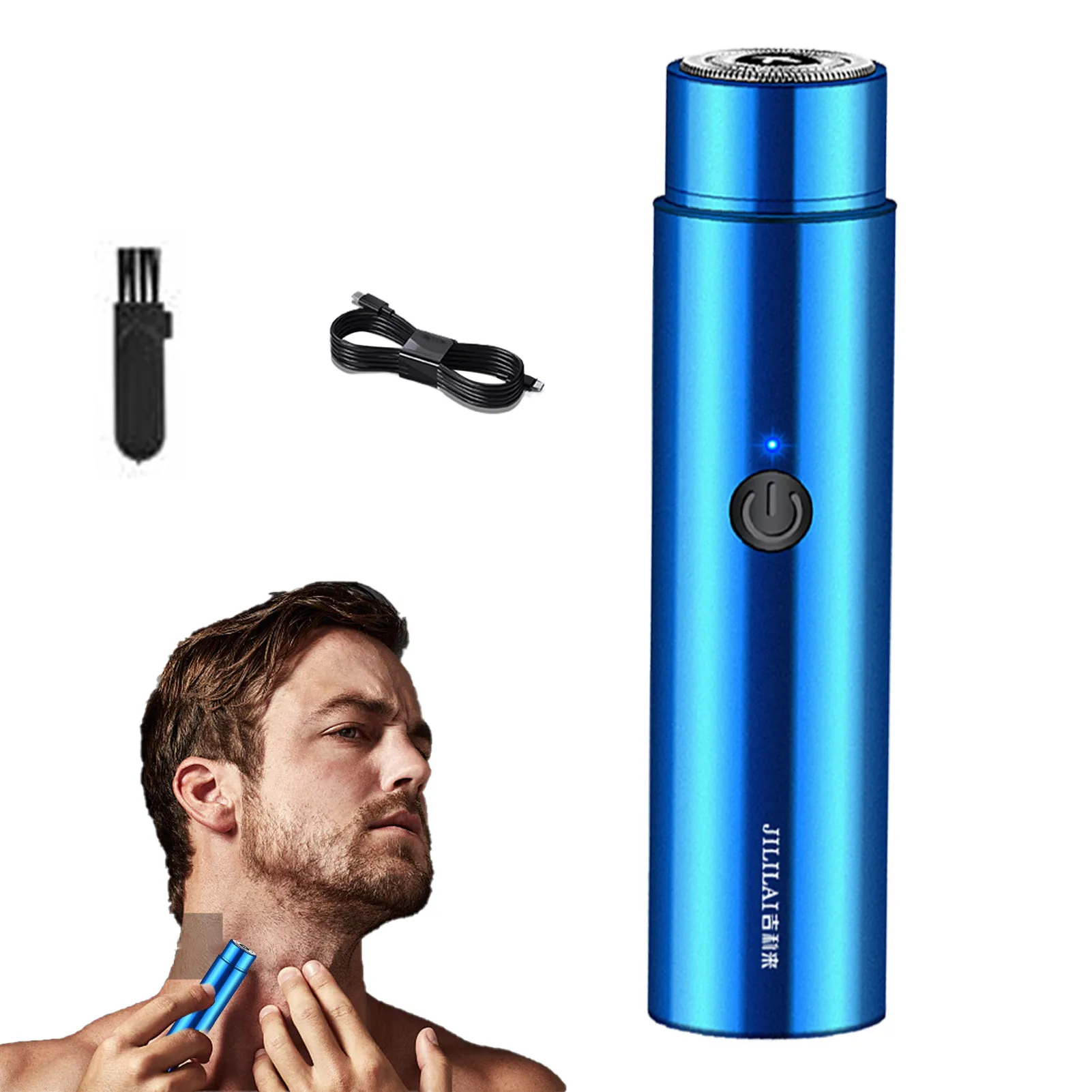 

Electric Shavers For Men Pocket Size Washable Electric Shaver With LED Battery Display Washable Compact Razor Hair Remover