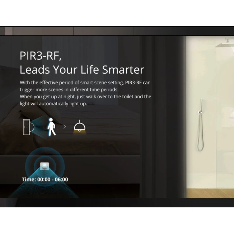 Датчик движения SONOFF PIR3 433 МГц смарт-сцены Двухрежимная сигнализация