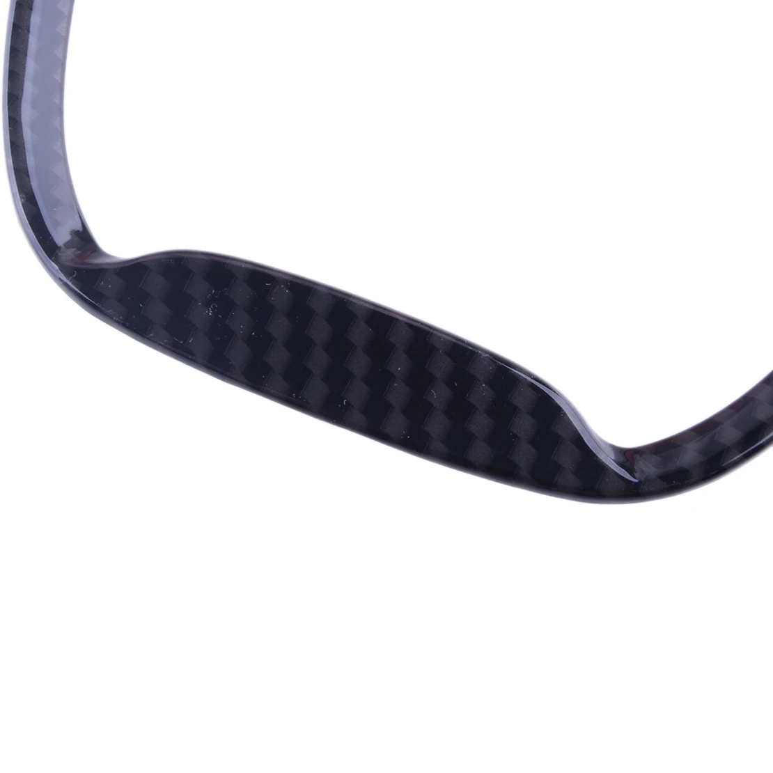 Черное углеродное волокно Стильный ABS центральное кольцо рулевого колеса чехол