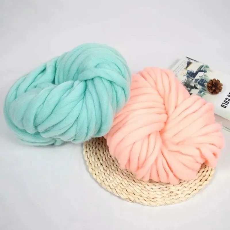 250g/Ball Super Thick Yarn Soft Merino Wool Yarns Large Chunky Yarn Bulky Arm Roving Knitting Blanket Spinning Yarn Wool