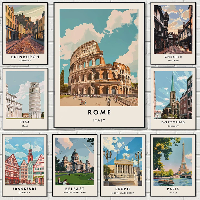 Классический туристический город Эдинбург Рим Милан городская архитектура