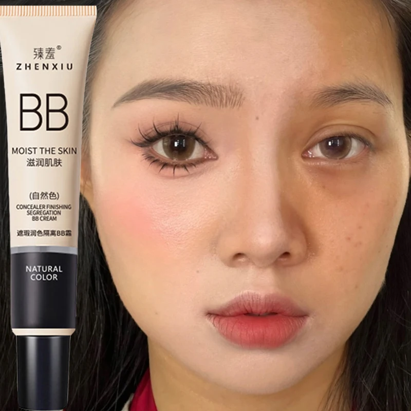 

Moisturizing Liquid Foundation BB Cream Natural Brightening Face Makeup Full Cover Eye Dark Circles Smooth Waterproof Concealer