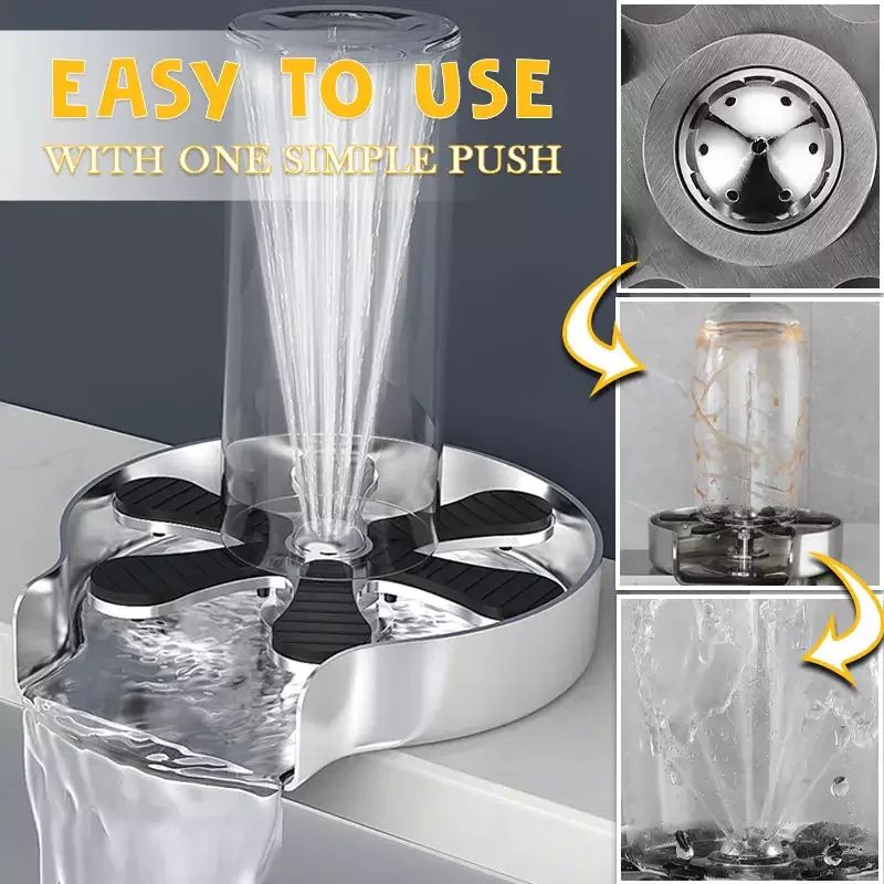 

NEW2023 Rinser Automatic Glass Cup Washer High Pressure Glass Rinser Bar Kitchen Beer Milk Tea Cup Cleaner Sink Accessories Kitc