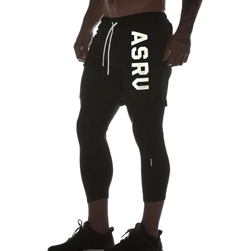 

Мужские спортивные штаны, отражающие быстросохнущие эластичные баскетбольные штаны из двух частей, для бега, тренировок и фитнеса