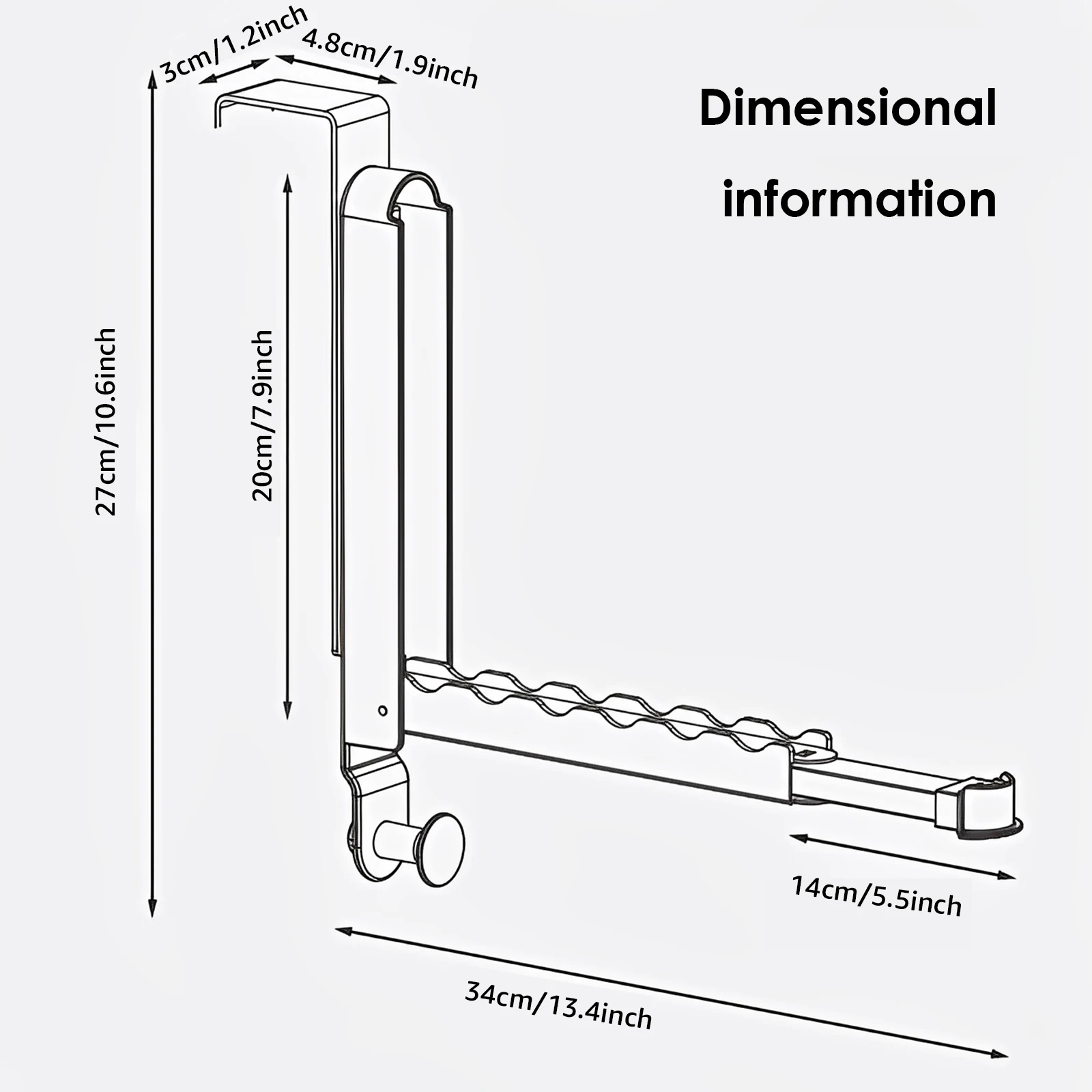 Выдвижная сушилка для одежды над дверью многофункциональная вешалка из