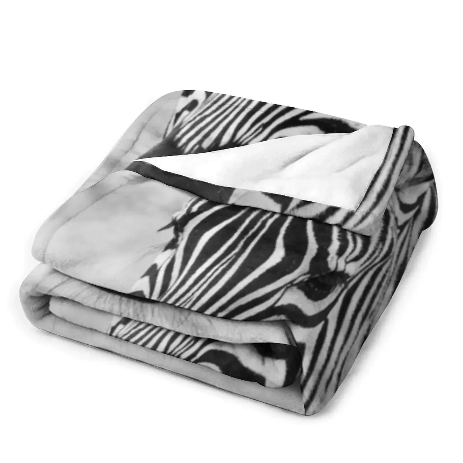 Одеяло Зебра в моно мягкие большие лохматые покрывала одеяла