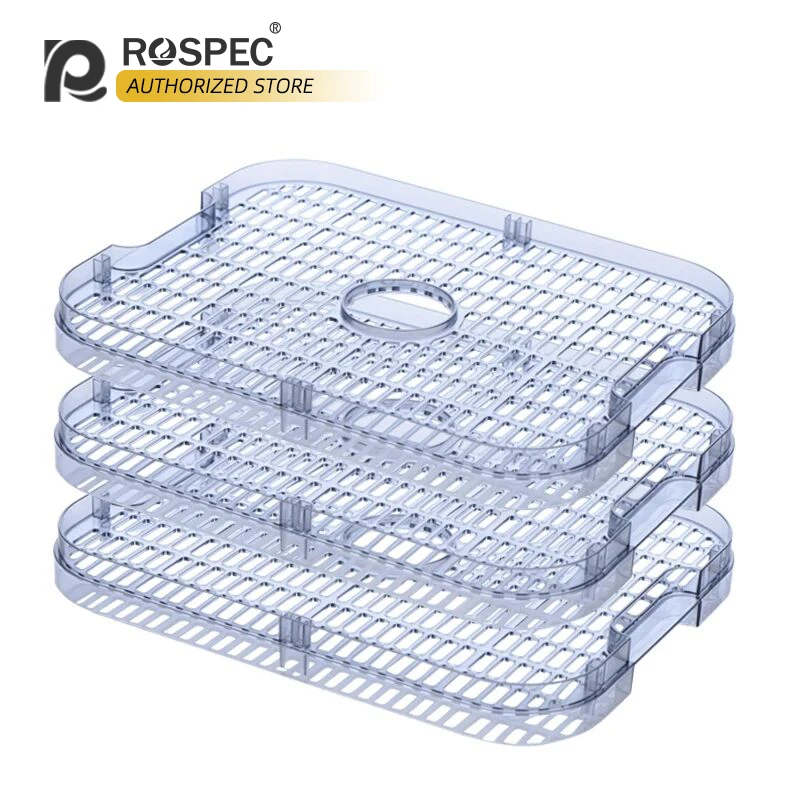 ROSPEC Food Dehydrator BPA Free 3 Layer Drying Rack Mesh Tra