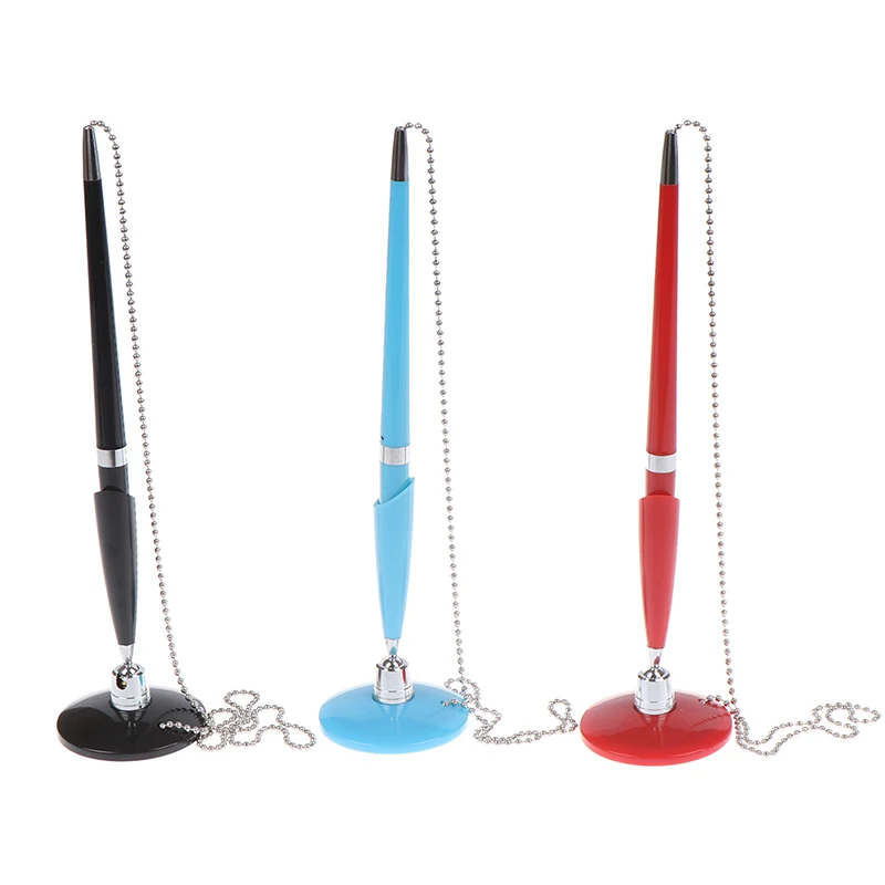 

1Pc black metal desk rope ballpoint pen signature pen learn office school stationery