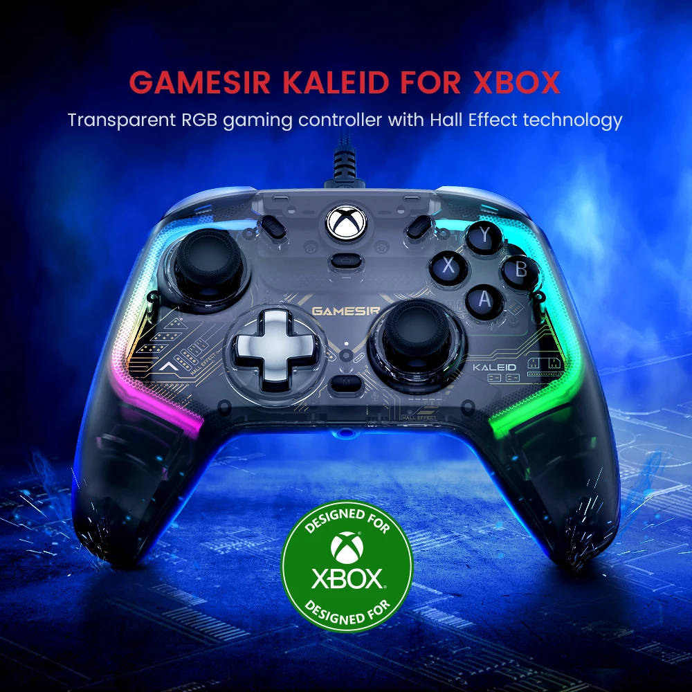 Проводной геймпад GameSir Kaleid Xbox Controller для Series X S игровой консоли One с джойстиком