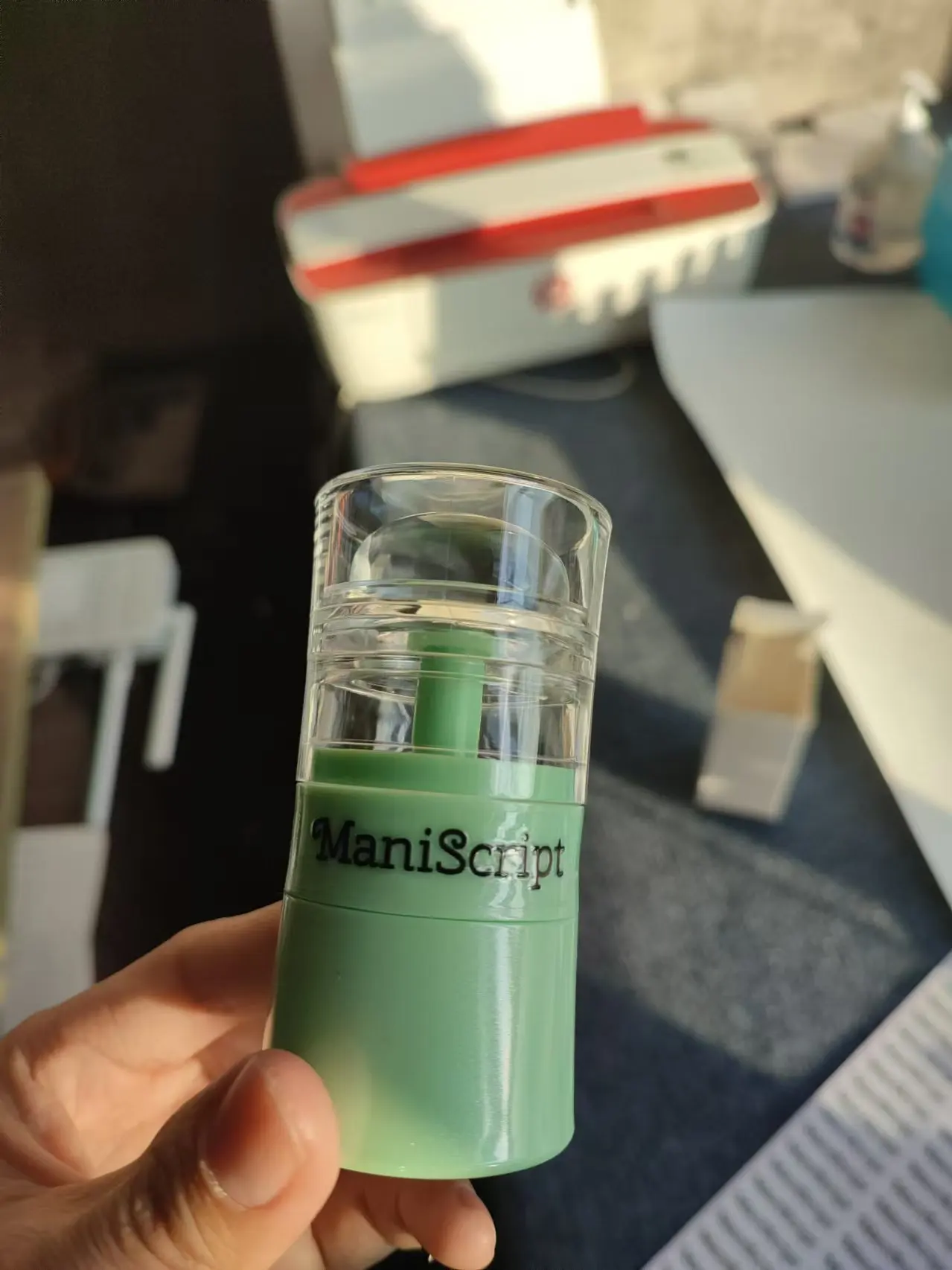 Зеркальный штамп для ногтей прозрачная силиконовая головка скребок маникюра