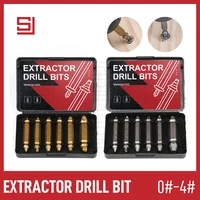 sj damaged screws extractor drill bits set 1456 pcs broken bolt metal drills bit remover titanium plated drilling tool kits