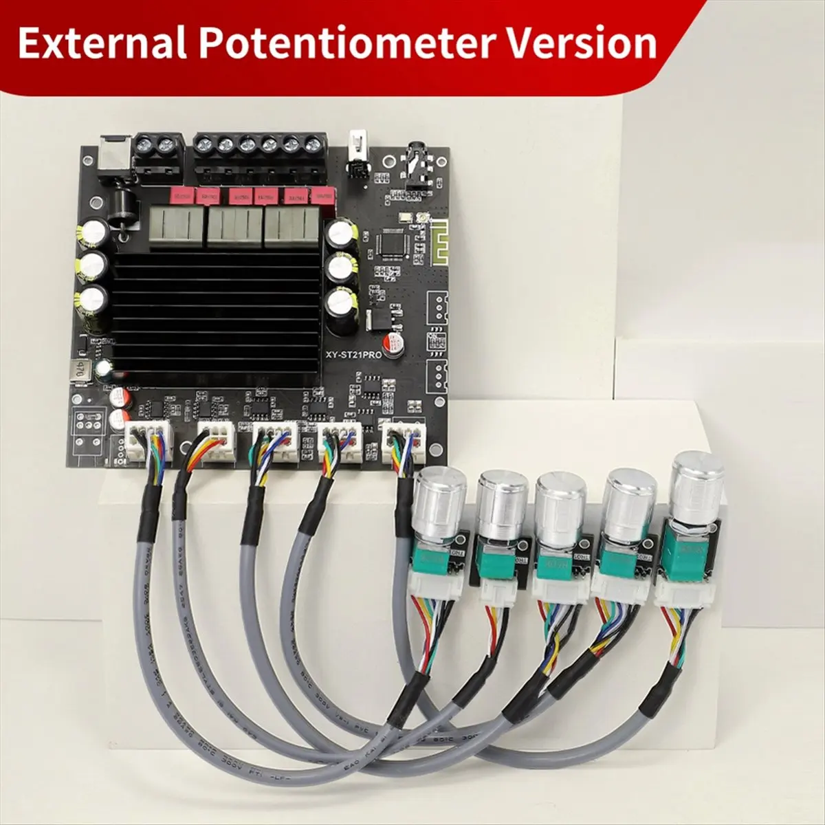 Фото (BOFF) XY-ST21PRO Bluetooth цифровая усилительная плата 2.1-канальная 100Втx2+200Вт для сабвуфера TPA3221 превосходит 3116 №5