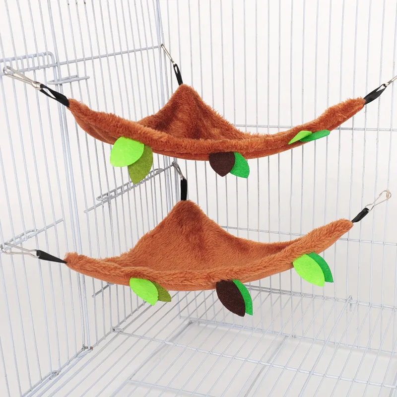 

Cute Plush Cotton Hamster Hammock Hammock for Rats Rodent Small Animal Guinea Pig Ferret Double-layer Nests Pets Supplies