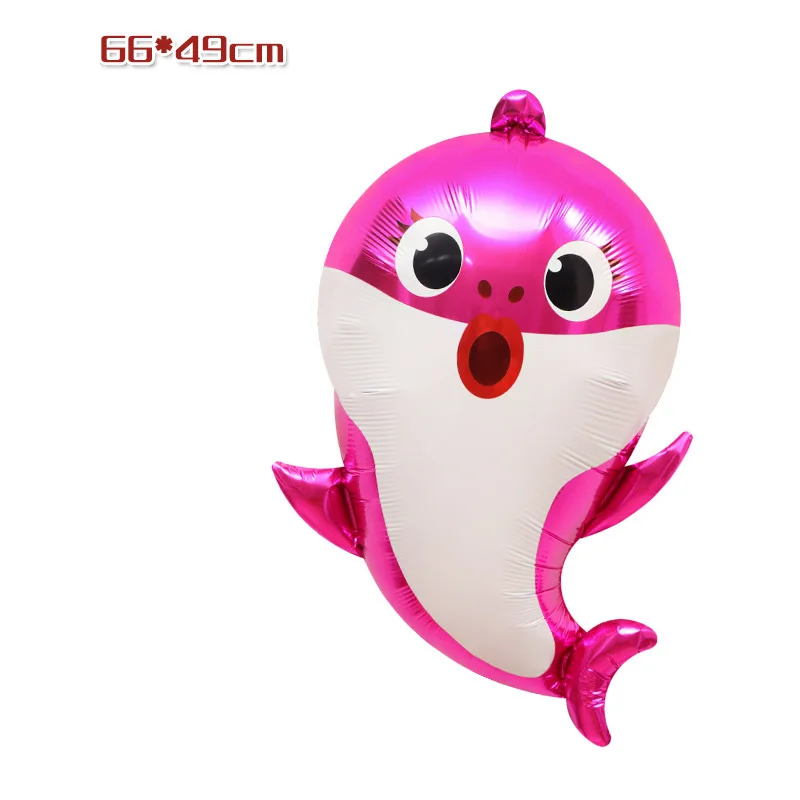 Шары из алюминиевой пленки в форме семьи акул Мультяшные шары для детей вечерние