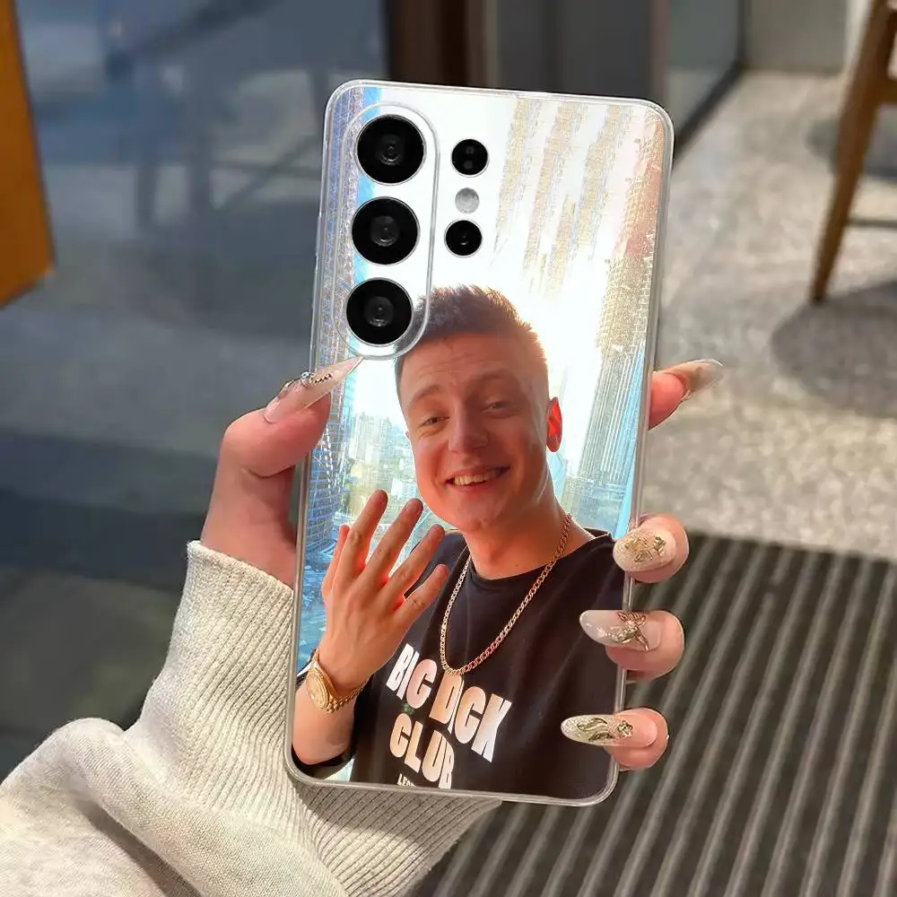 Фото Чехол для телефона T-Trash Streamer M-Mellstroy из прозрачного мягкого силикона для Samsung S25 S24 S23 S22 S21 S20 Ultra Plus №3